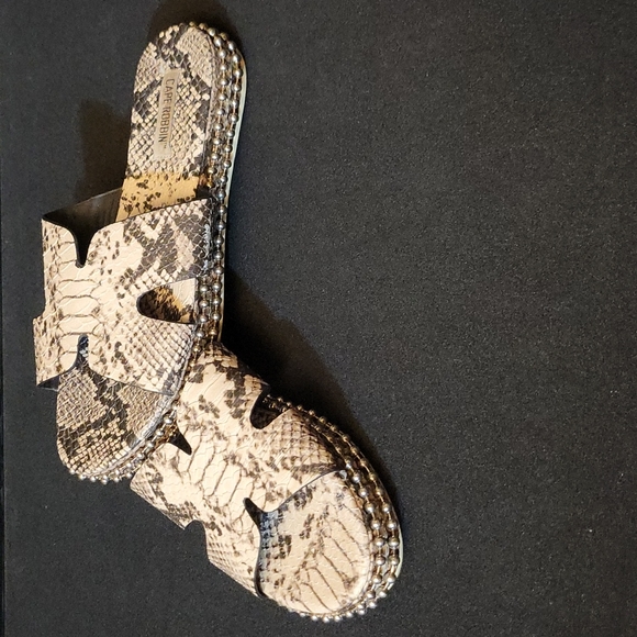 Cape Robbin Studded Snake Skin Sandals - Picture 4 of 7